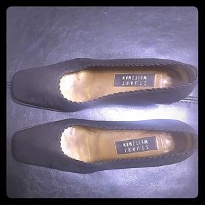 Stuart weitzman black size 8 chunky heels